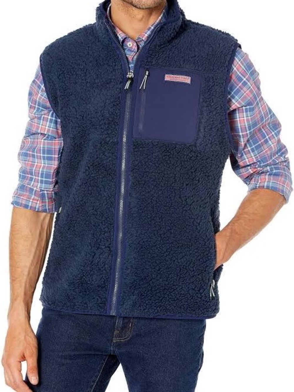 Vineyard Vines Men's Size
2XB Vineyard Navy Blue Stillwater
Sherpa Vest